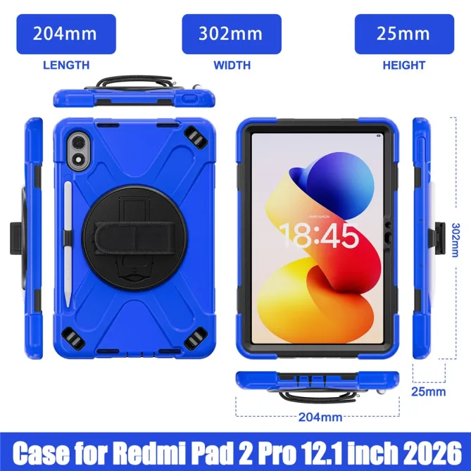 Coque Xiaomi Redmi Pad 2 Pro Grip Sangle de Main Rotative