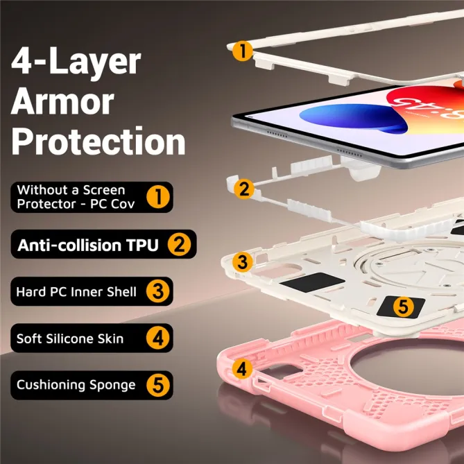 Coque Xiaomi Redmi Pad 2 Pro Grip Sangle de Main Rotative