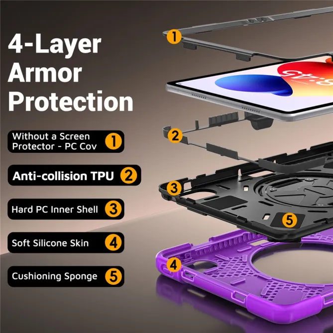 Coque Xiaomi Redmi Pad 2 Pro Grip Sangle de Main Rotative