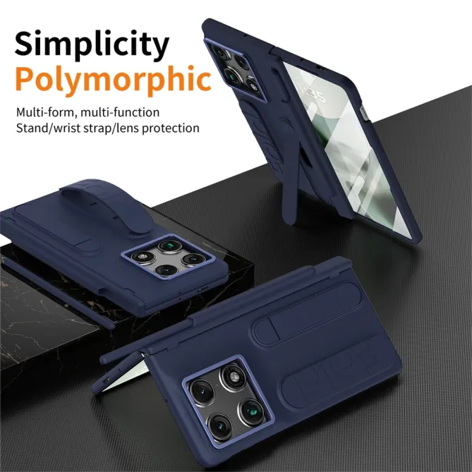 Coque Motorola Razr Fold Sangle de Maintien et Verre Intégré