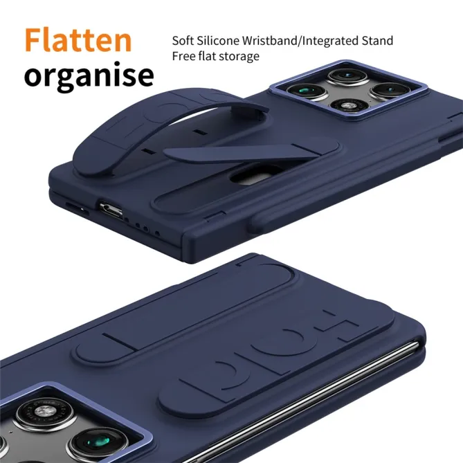 Coque Motorola Razr Fold Sangle de Maintien et Verre Intégré