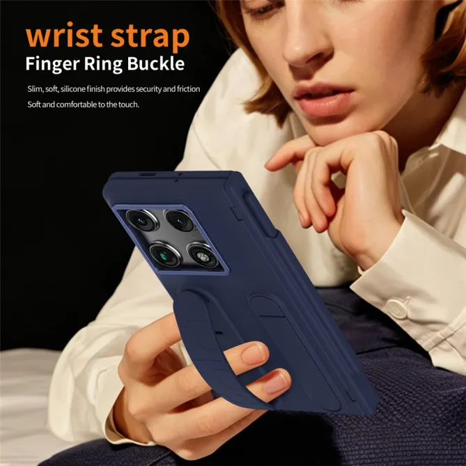 Coque Motorola Razr Fold Sangle de Maintien et Verre Intégré