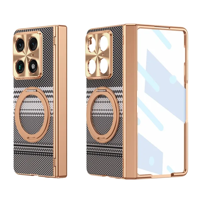 Coque Motorola Razr Fold Texture Carbone Anneau Rotatif