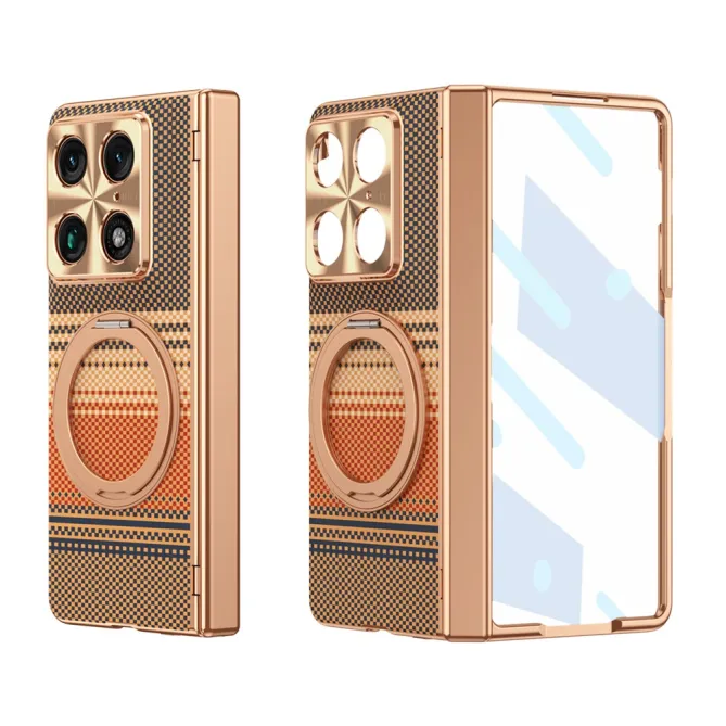 Coque Motorola Razr Fold Texture Carbone Anneau Rotatif