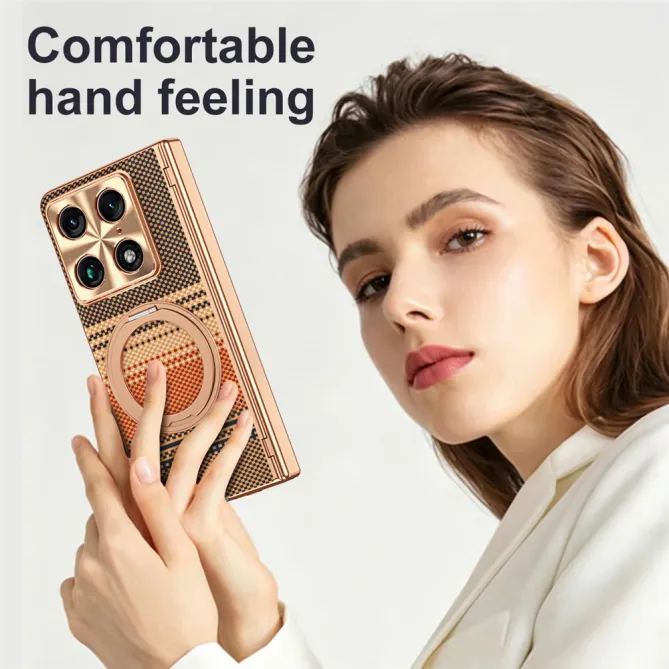 Coque Motorola Razr Fold Texture Carbone Anneau Rotatif