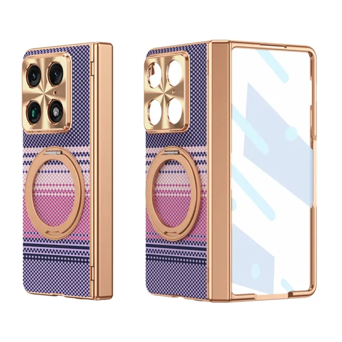 Coque Motorola Razr Fold Texture Carbone Anneau Rotatif