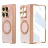 Coque Motorola Razr Fold Pailletée Magnétique Anneau Rotatif