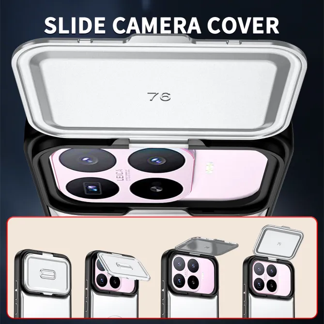 Coque Xiaomi 17T Cache Caméra Coulissant et Anneau Rotatif