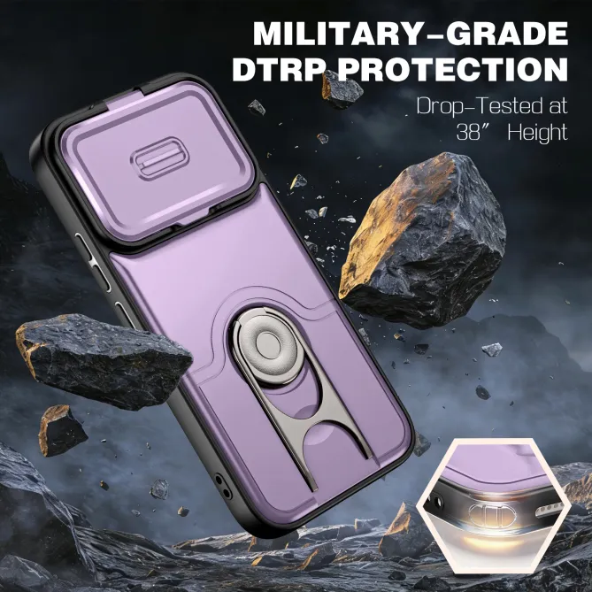 Coque Xiaomi 17T Cache Caméra Coulissant et Anneau Rotatif