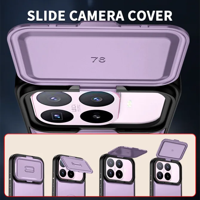 Coque Xiaomi 17T Cache Caméra Coulissant et Anneau Rotatif