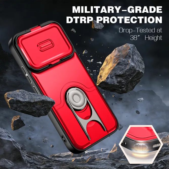 Coque Xiaomi 17T Cache Caméra Coulissant et Anneau Rotatif