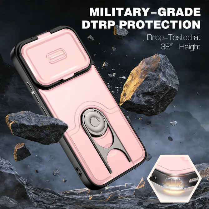 Coque Xiaomi 17T Cache Caméra Coulissant et Anneau Rotatif