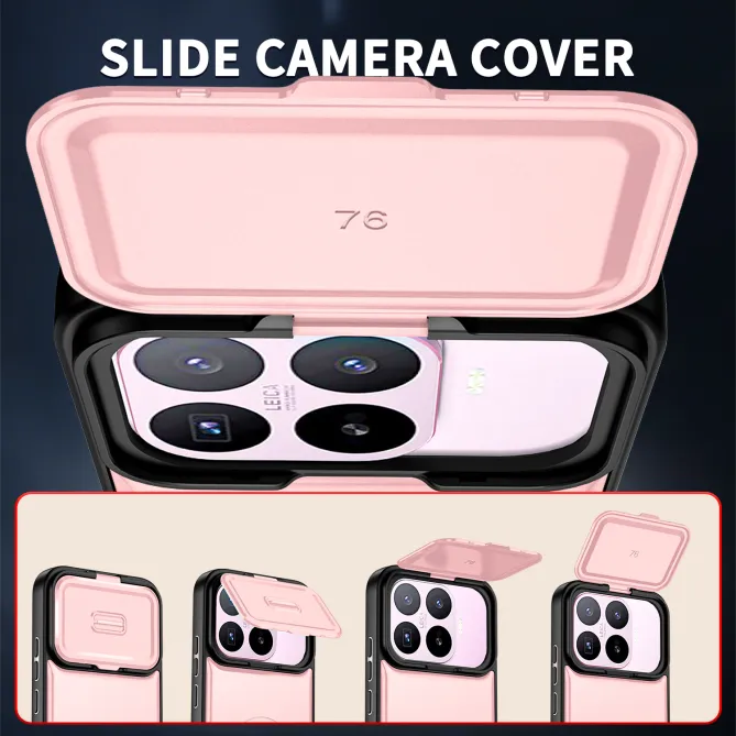 Coque Xiaomi 17T Cache Caméra Coulissant et Anneau Rotatif