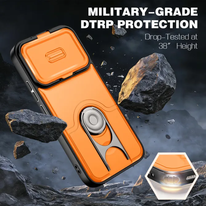 Coque Xiaomi 17T Cache Caméra Coulissant et Anneau Rotatif