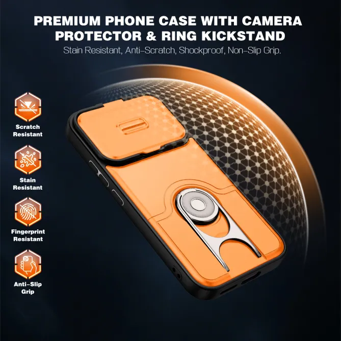 Coque Xiaomi 17T Cache Caméra Coulissant et Anneau Rotatif