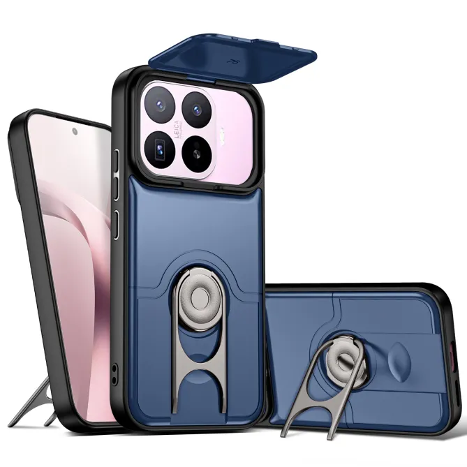 Coque Xiaomi 17T Cache Caméra Coulissant et Anneau Rotatif