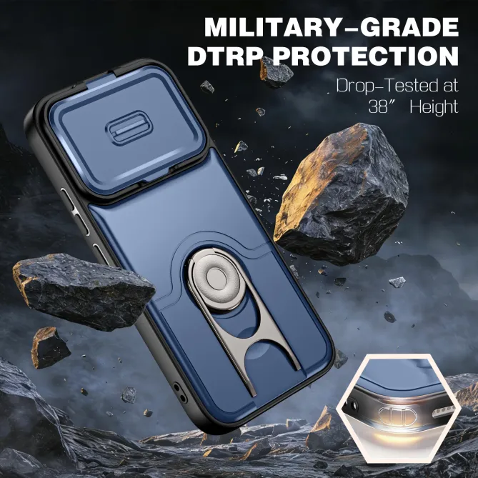 Coque Xiaomi 17T Cache Caméra Coulissant et Anneau Rotatif
