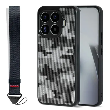 Coque Xiaomi 17T Camouflage Pixel avec Dragonne