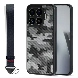 Coque Xiaomi 17T Camouflage Pixel avec Dragonne