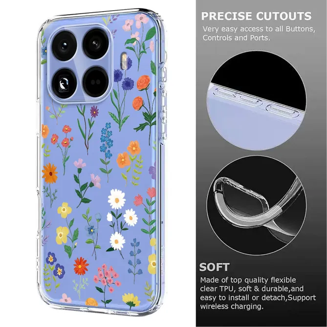 Coque Xiaomi 17T fleurs colorées multicolores