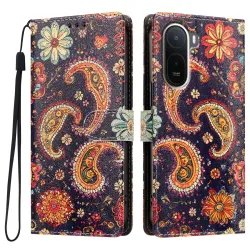 Housse POCO C81 Pro Paisley Bohème avec Dragonne