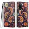Housse POCO C81 Pro Paisley Bohème avec Dragonne