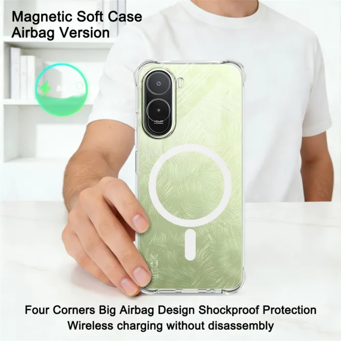 Coque Poco C81 Pro Transparente Magnétique Coins Renforcés