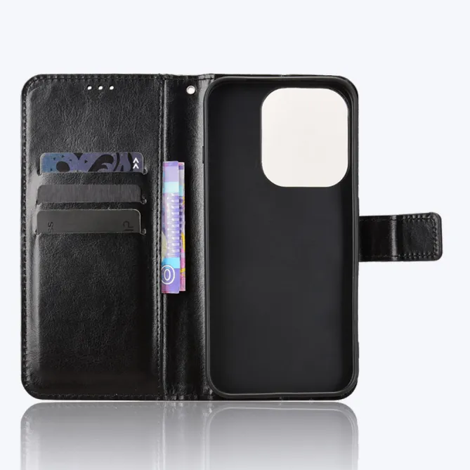 Housse Oppo Reno 16 Portefeuille Effet Cuir Patiné