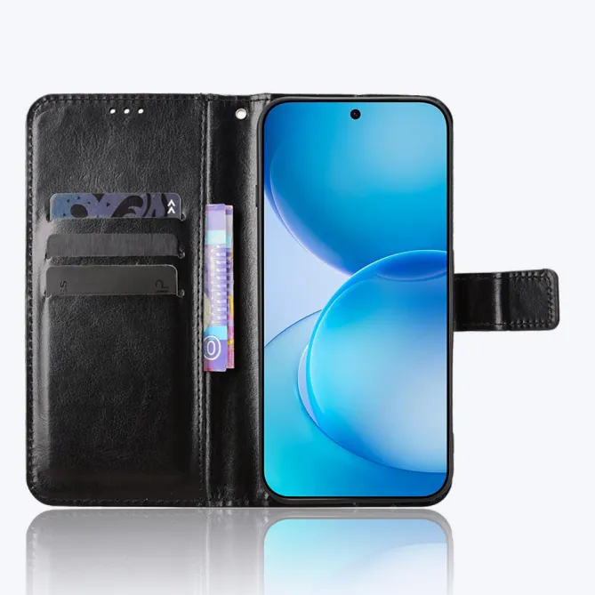 Housse Oppo Reno 16 Portefeuille Effet Cuir Patiné