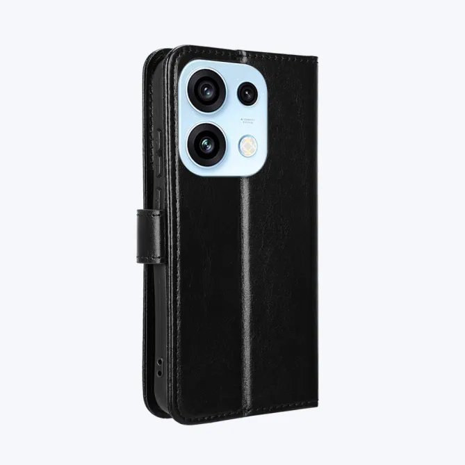 Housse Oppo Reno 16 Portefeuille Effet Cuir Patiné