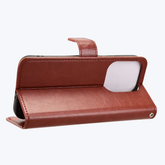 Housse Oppo Reno 16 Portefeuille Effet Cuir Patiné