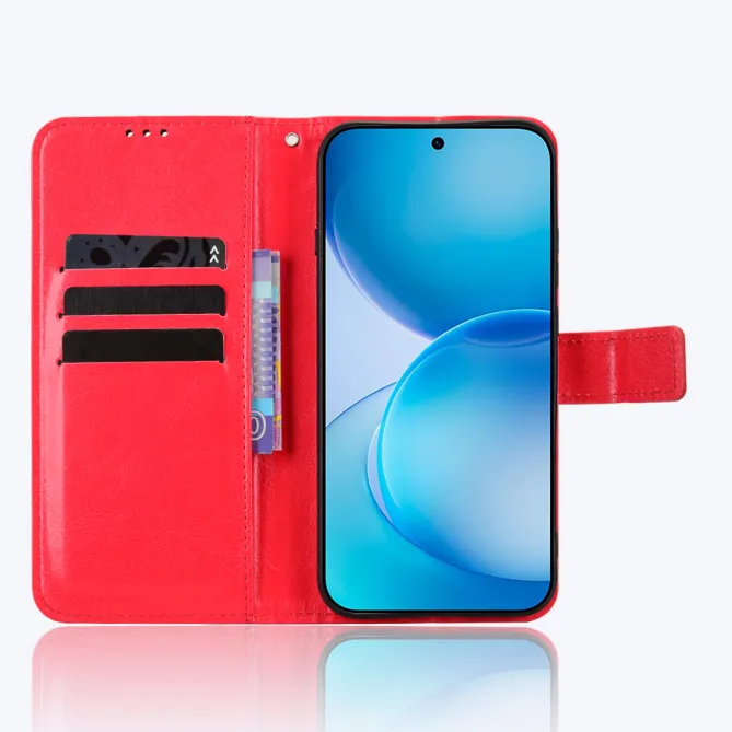 Housse Oppo Reno 16 Portefeuille Effet Cuir Patiné