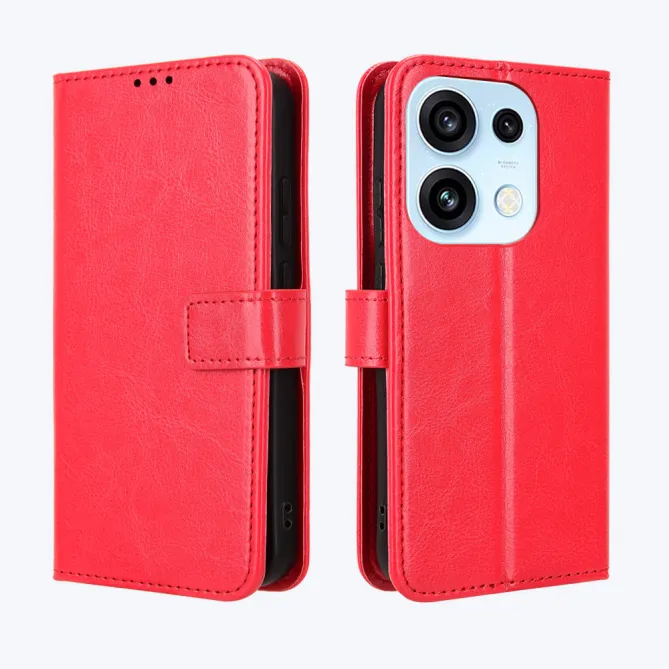 Housse Oppo Reno 16 Portefeuille Effet Cuir Patiné