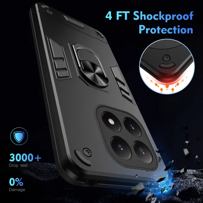 Coque Xiaomi 15T Ring Armor avec 2 Verres trempés