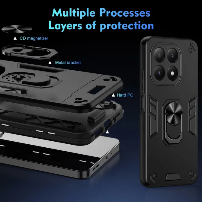 Coque Xiaomi 15T Ring Armor avec 2 Verres trempés
