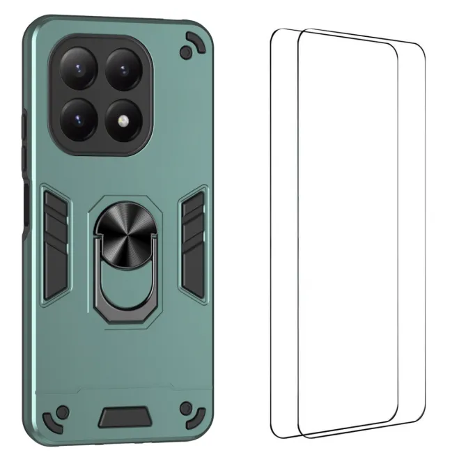Coque Xiaomi 15T Ring Armor avec 2 Verres trempés