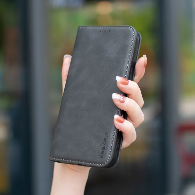 Housse Xiaomi 15T avec rabat Anti-RFID Grain Texturé