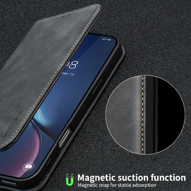 Housse Xiaomi 15T avec rabat Anti-RFID Grain Texturé