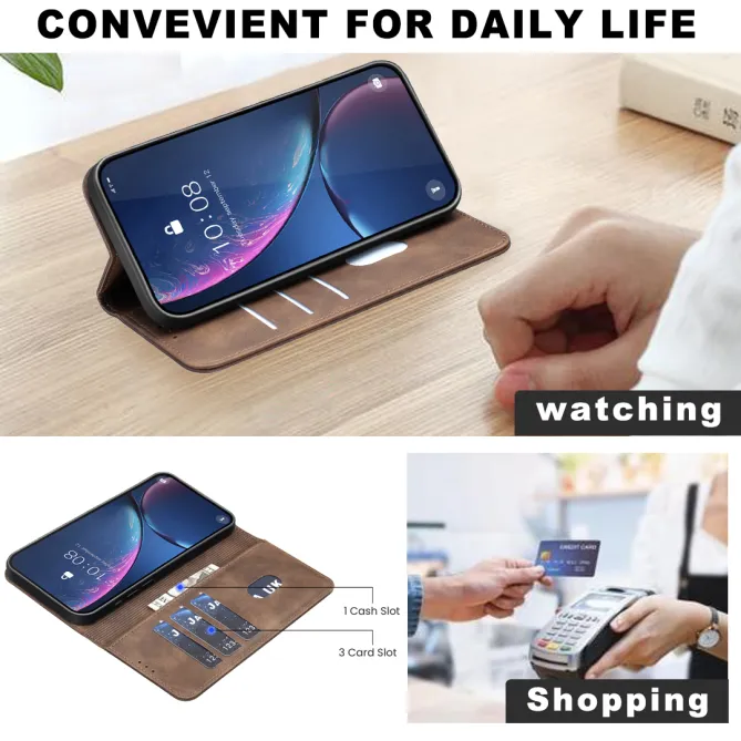 Housse Xiaomi 15T avec rabat Anti-RFID Grain Texturé