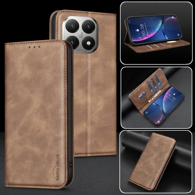 Housse Xiaomi 15T avec rabat Anti-RFID Grain Texturé