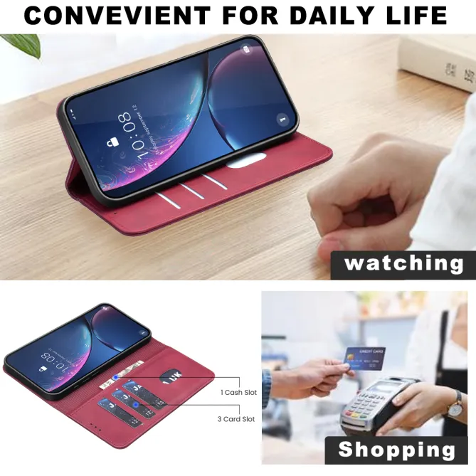 Housse Xiaomi 15T avec rabat Anti-RFID Grain Texturé