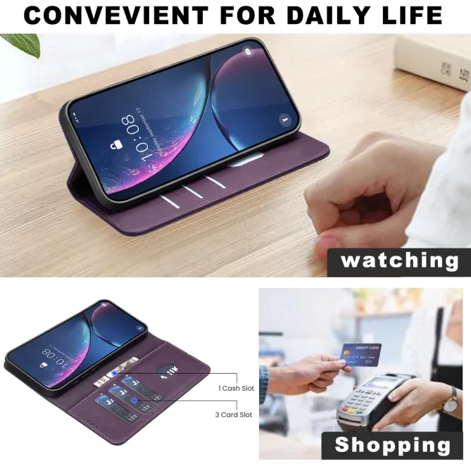Housse Xiaomi 15T avec rabat Anti-RFID Grain Texturé