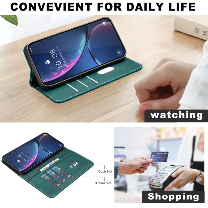 Housse Xiaomi 15T avec rabat Anti-RFID Grain Texturé