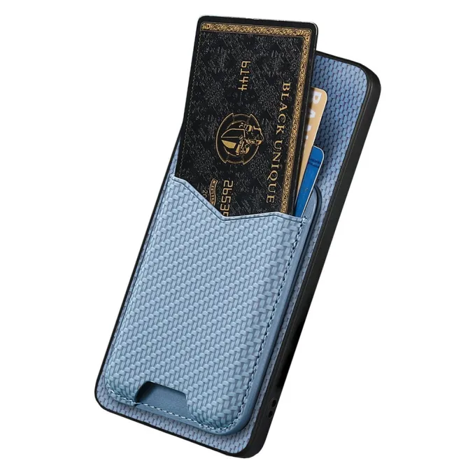 Coque Xiaomi 15T Porte-Carte Fibre de Carbone Béquille