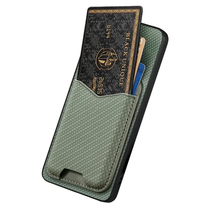 Coque Xiaomi 15T Porte-Carte Fibre de Carbone Béquille