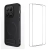 Coque Xiaomi 15T Fibre de Carbone Support Rétractable