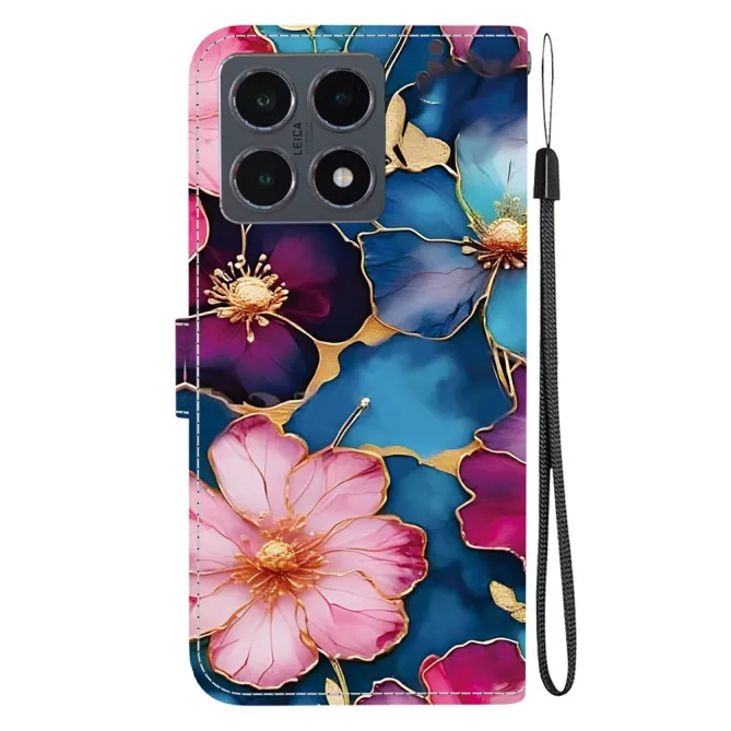 Housse Xiaomi 15T Fleurs Liserés Dorés