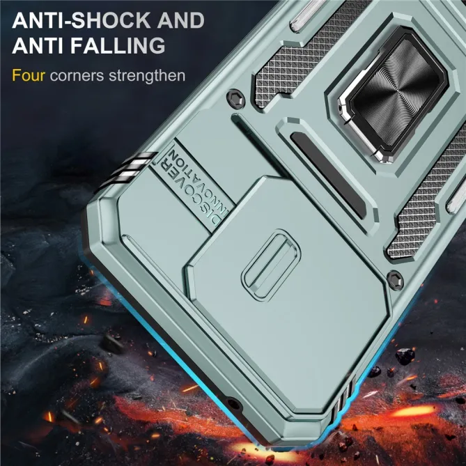 Coque Xiaomi 15T Cache Caméra Coulissant et Anneau Béquille