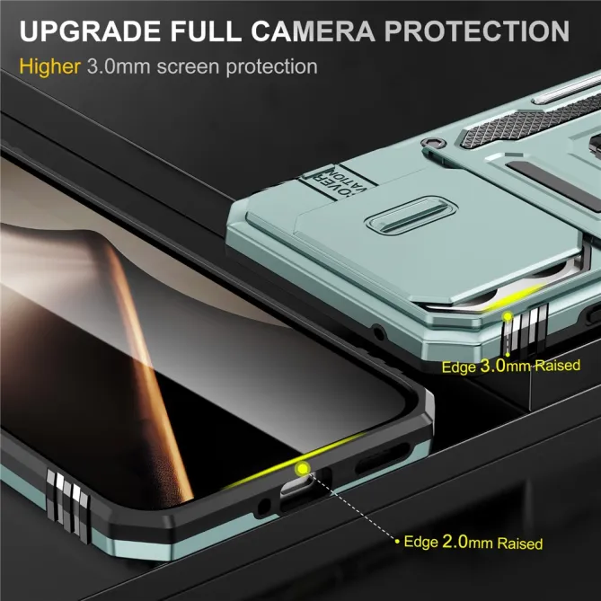 Coque Xiaomi 15T Cache Caméra Coulissant et Anneau Béquille