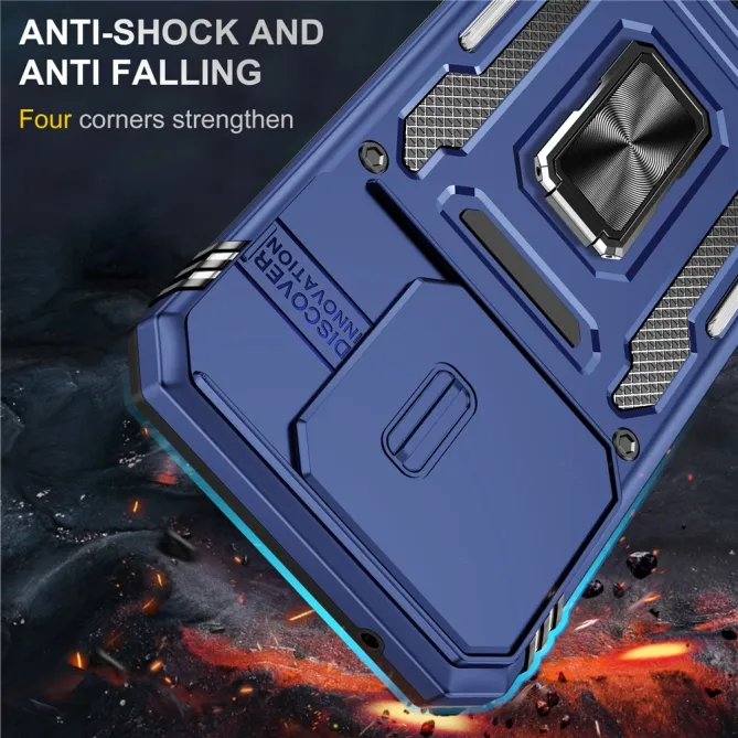 Coque Xiaomi 15T Cache Caméra Coulissant et Anneau Béquille